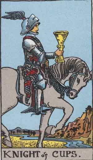 Cups Knight tarot card