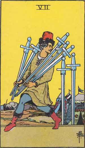 Swords 7 tarot card