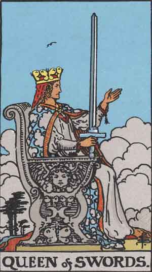 Swords Queen tarot card