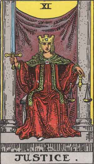The Justice tarot card