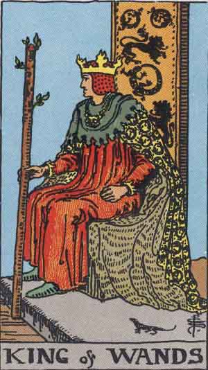 Wands King tarot card